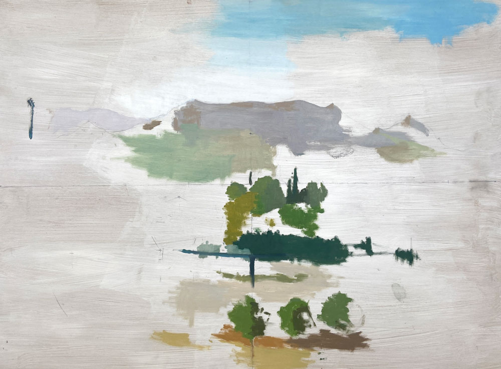 Mateo Hurtado. Mateo Hurtado, El cerrillo del carpintero desde el Recreo, 2025 (en proceso)