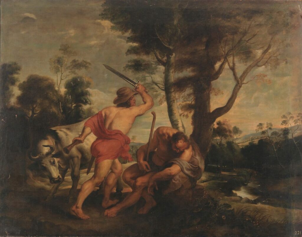 Juan Bautista Martínez del Mazo. Mercurio y Argos, siglo XVII. Copia de Rubens. Museo Nacional del Prado