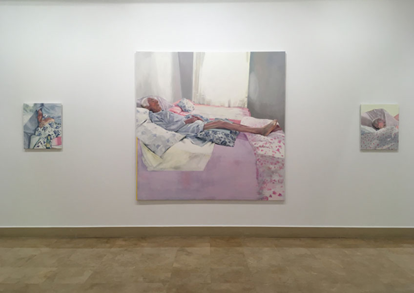 Obras de Virginia Bersabé en la exposición "Morada al sur", en la Casa de la Provincia de la Diputación de Sevilla