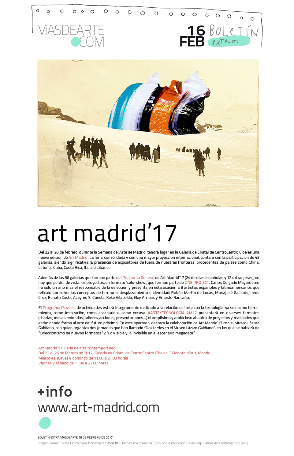 ferias de arte en Madrid: 12ª edición de Art Madrid, del
 22 al 26 de febrero de 2017