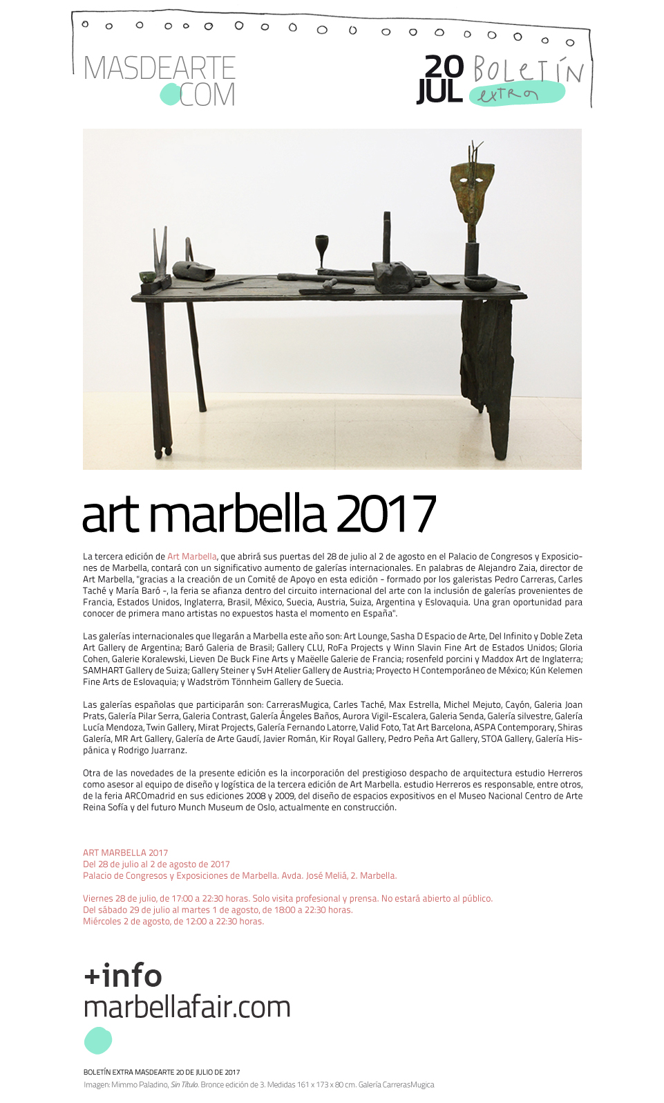 Art Marbella, del 28 de julio al 2 de agosto de 2017.
