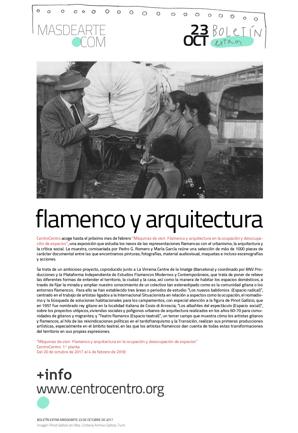 "Máquinas de vivir. Flamenco y arquitectura en la ocupación
 y desocupación de espacios". CentroCentro. Palacio de Cibeles