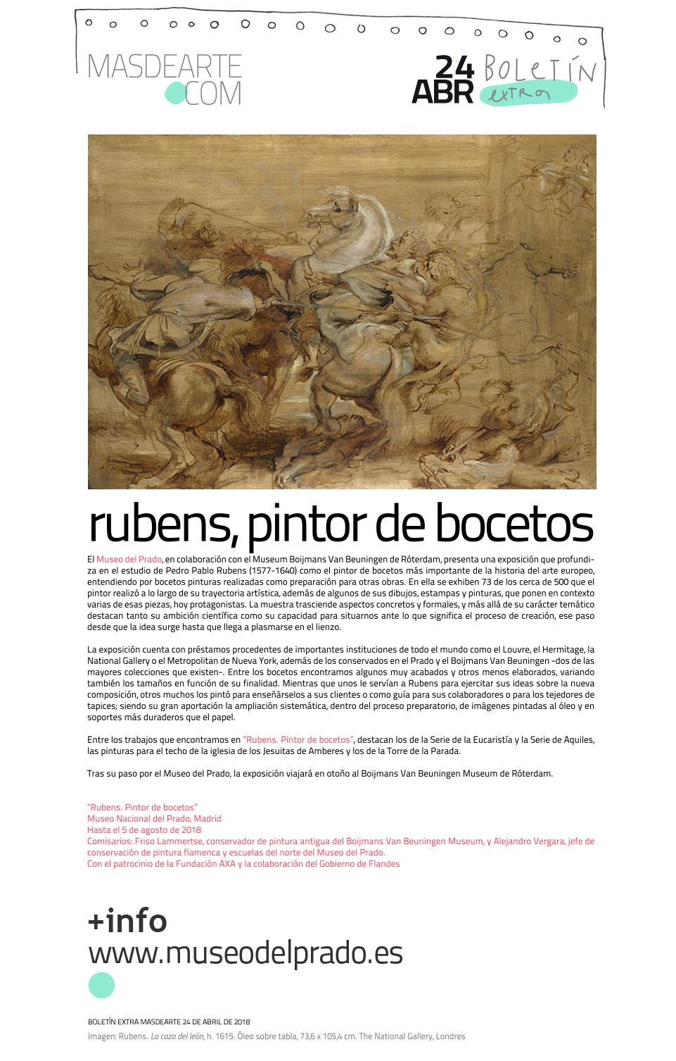 Rubens. Pintor de bocetos. Museo del Prado, hasta el 5 de agosto de 2018