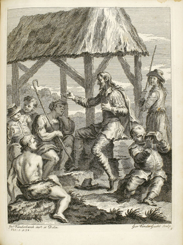 Miguel de Cervantes. Vida y hechos del ingenioso hidalgo don Quijote de la Mancha. Londres: por J. y R. Tonson, 1738. Biblioteca Lázaro Galdiano