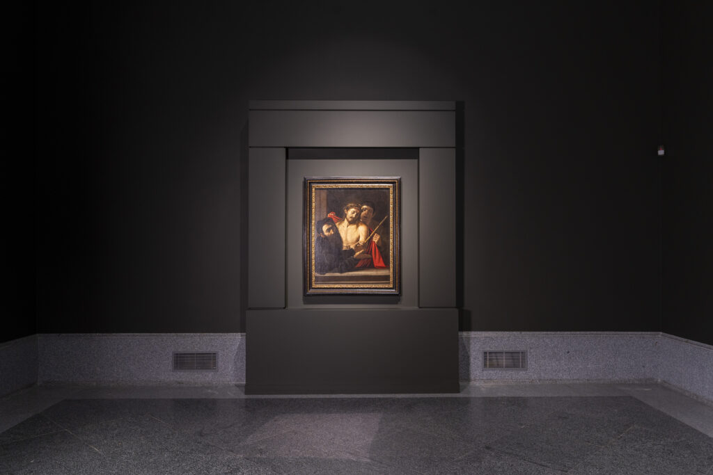 Caravaggio. Ecce Homo, 1606-1609. Colección particular, en la sala 8 A. Fotografía: © Museo Nacional del Prado