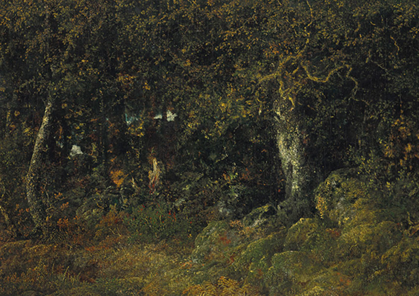 Henri Rousseau.  Le chêne de roche, 1860