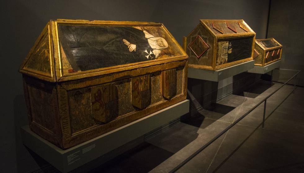 Arcas policromadas del s XIV procedentes de Sijena en el Museu de Lleida