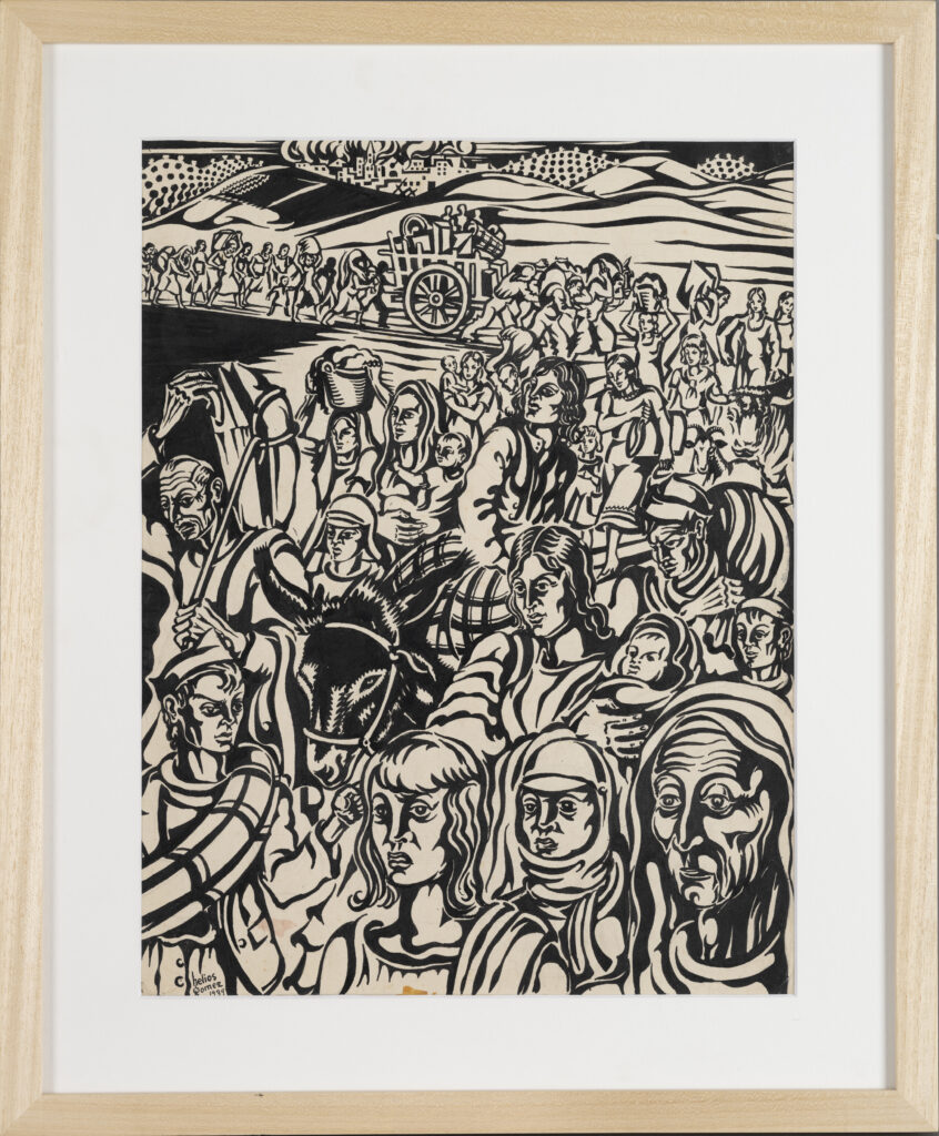 Helios Gómez. Horrors de la guerra. Evacuació, 1937. Museu Nacional d´Art de Catalunya
