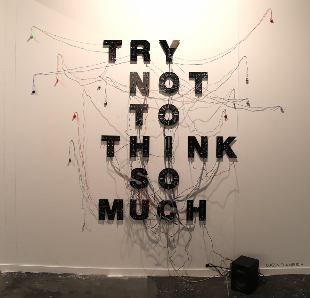 Eugenio Ampudia. Try not to think so much, 2018