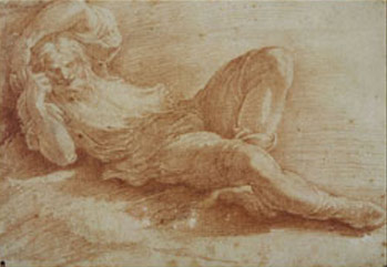 Parmigianino. Sleeping man, 1527-30