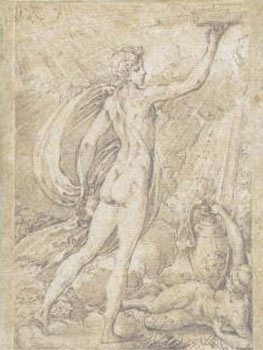 Parmigianino. Ganímedes y Ebe, 1535