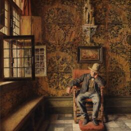 Henri De Braekeleer. Room in the Brouwershuis or The Man in the Chair. Museo Real de Bellas Artes de Amberes KMSKA