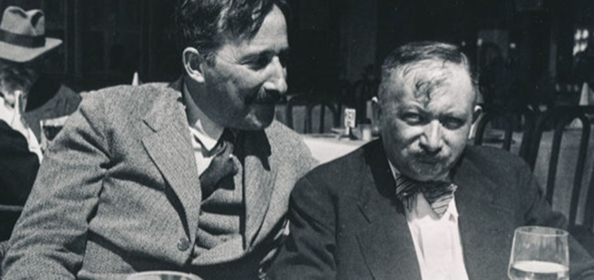 Zweig y Roth fotografiados en Ostende en 1936