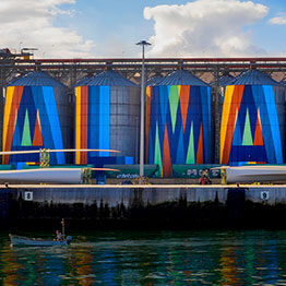 Cantabria Labs y Boa Mistura transforman con ‘ALMA’ los silos del puerto de Santander