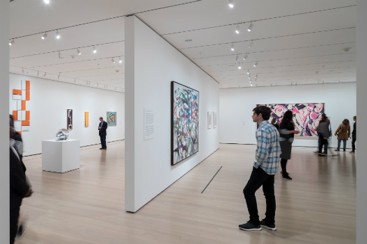 Vista de la exposición "Making Space: Women Artists and Postwar Abstraction" en el MoMA