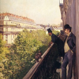 Gustave Caillebotte. Un balcón, bulevar Haussmann, 1880. Colección privada © Paris, Comité Caillebotte