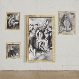 Proyecto de distribución de los lienzos en la Sala de El Greco, 1912. Archivo Museo Nacional del Prado