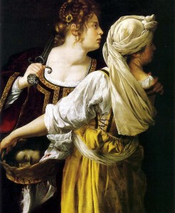 Artemisia Gentileschi. Judit con su doncella