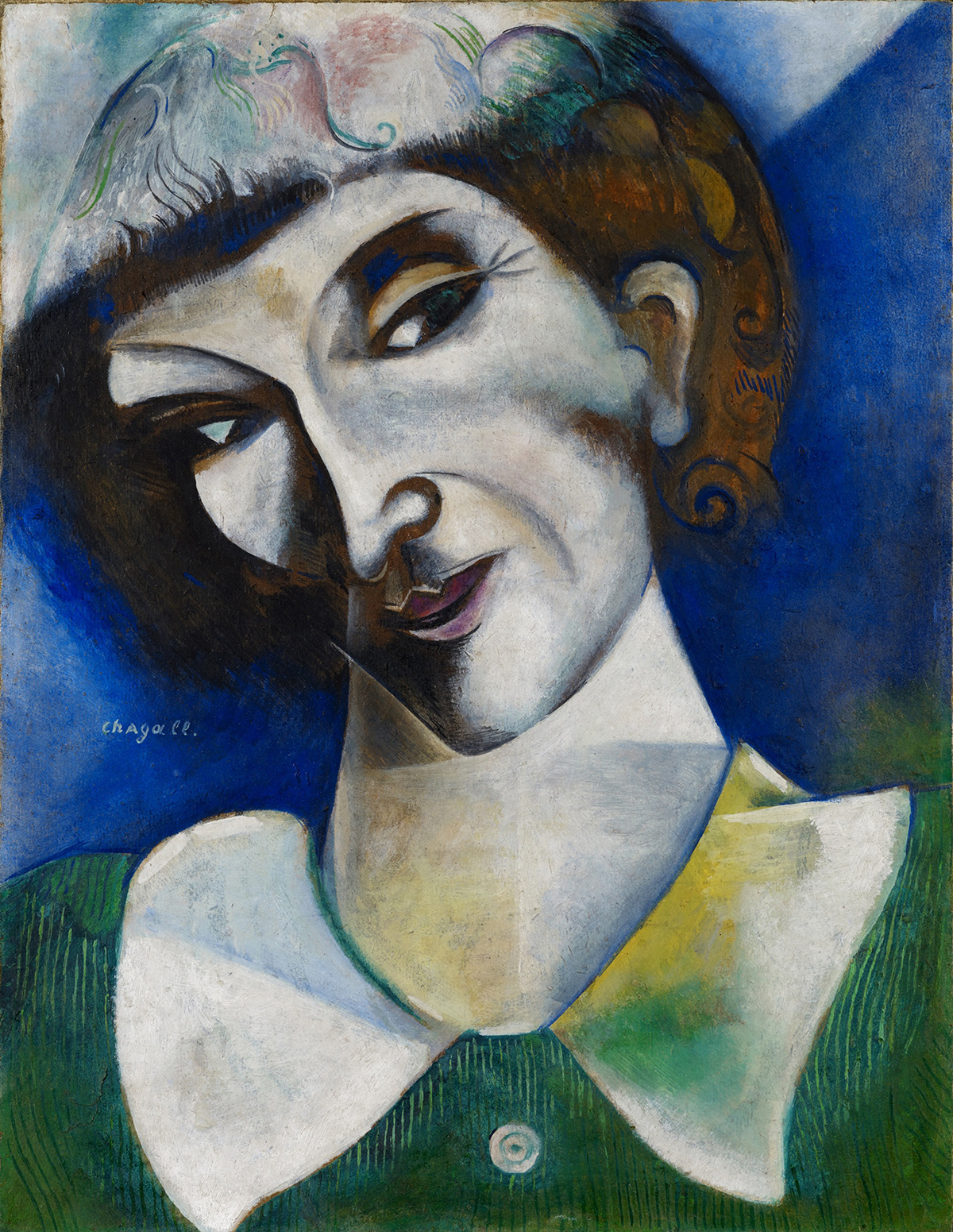 Marc Chagall. Portrait de l‘artiste, 1914. Depósito permanente en el Kunstmuseum Basel 2004. Fundación Im Obersteg