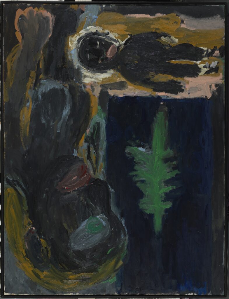 Georg Baselitz. Schwarze Mutter mit schwarzem kind, 1985. © Colección de arte Contemporáneo Fundación ”la Caixa”