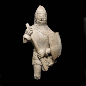 Estatuilla de un caballero, 1375-1425 Inglaterra. Piedra © The Trustees of the British Museum (2016)