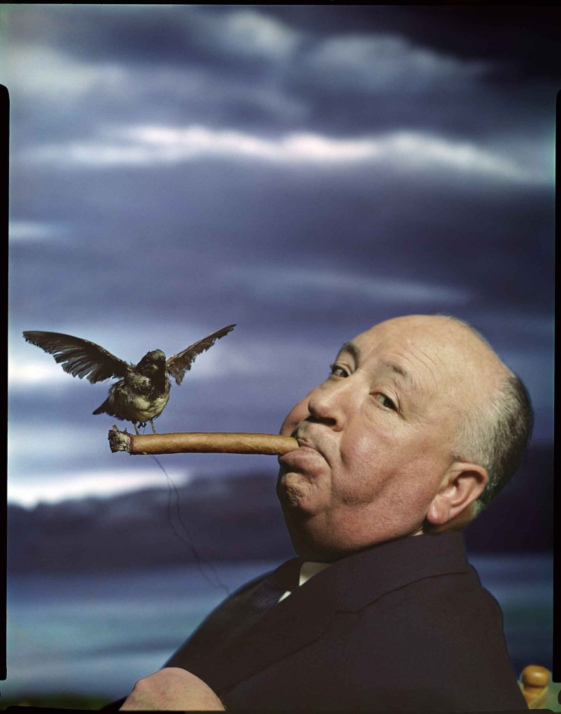 Philippe Halsman. Retrato de Alfred Hitchcock para la promoción de la película The Birds, 1962. Musée de l’Elysée © 2016 Philippe Halsman Archive / Magnum Photos