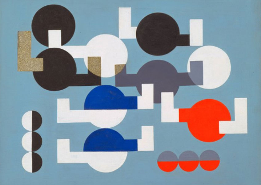 Sophie Taeuber-Arp Composition of Circles and Overlapping Angles 1930. The Museum of Modern Art, New York. The Riklis Collection of McCrory Corporation