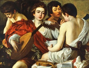 Caravaggio. Los músicos c. 1594-95