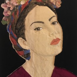 Stephan Balkenhol. Lady with flowers on head, 2017
