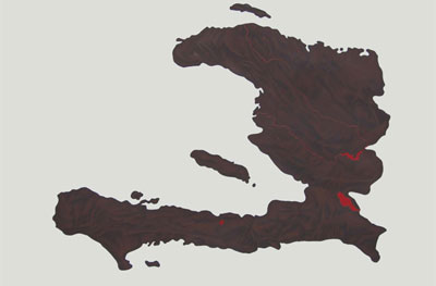 Rosalía Banet. Serie mapas de piel (Haití), 2013