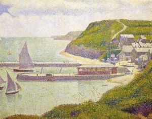 Georges Seurat. Port-en-Bessin, avant-port, marée haute, 1888