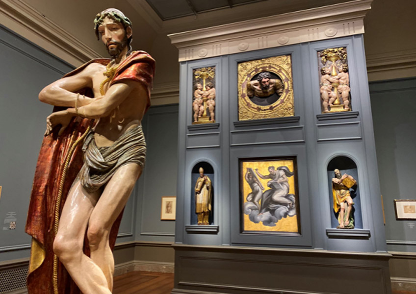 Vista de la exposición "Alonso Berruguete: first sculptor of Renaissance Spain", en la National Gallery of Art, Washington