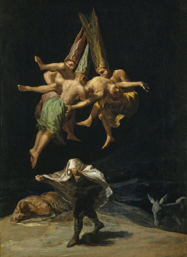 Francisco de Goya. Vuelo de brujas, 1797-1798. Museo Nacional del Prado