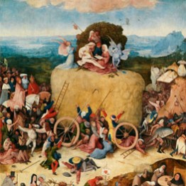 El Bosco. El carro de heno, 1510-1516 (fragmento)