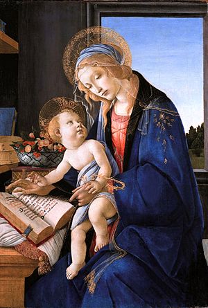 Sandro Botticelli. Virgen y niño (Madonna del libro), 1478-1480. Museo Poldi Pelozzi, Milán