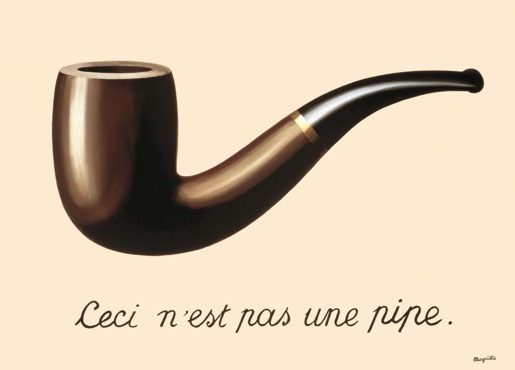 René Magritte, The Treachery of Images (This is Not a Pipe), 1929, Los Angeles County Museum of Art (LACMA),