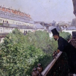Gustave Caillebotte. Balcón, Boulevard Haussmann, 1880