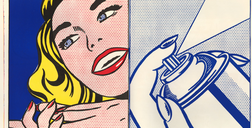 Roy Lichtenstein. Girl/Spray Can from Walasse Ting. 1¢ Life, 1963. © The Trustees of the British Museum. © Estate of Roy Lichtenstein