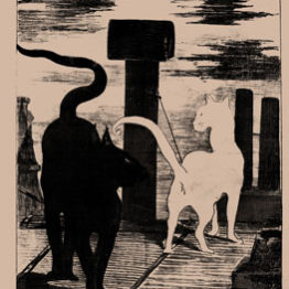 Édouard Manet. El encuentro de los gatos, 1869. © Colección David E. Weisman y Jacqueline E. Michel / Stéphane Pons