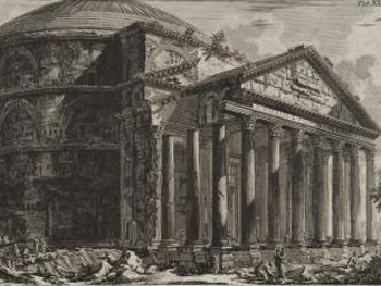 Giovanni-Battista de Piranesi. Vista del Panteón. Il Campo Marzio dell’Antica Roma (1762). Fondazione Giorgio Cini, Venecia