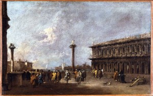 Francesco Guardi. La Piazzetta di San Marco, en Venecia. Hacia 1760