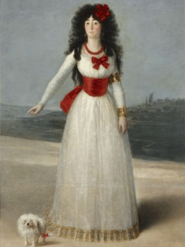 Francisco de Goya. La Duquesa de Alba de blanco. Fundación Casa de Alba