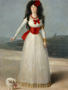 Francisco de Goya. La duquesa de Alba de Blanco, hacia 1795