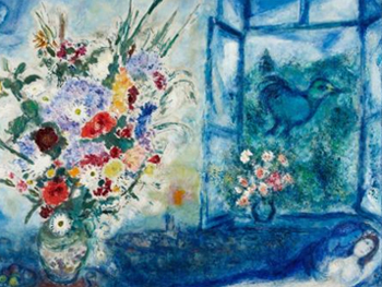 Marc Chagall. Le bouquet devant la fenêtre, 1959