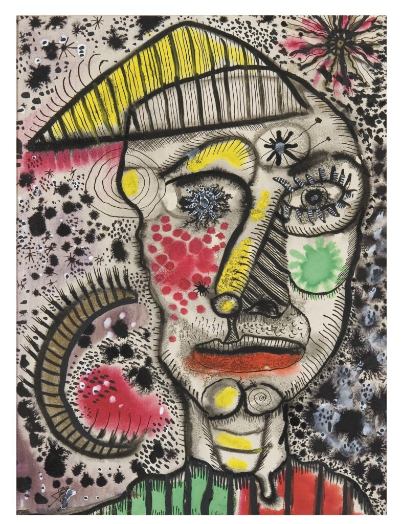 Joan Ponç. Retrato con luna. 1947. Colección particular, Barcelona