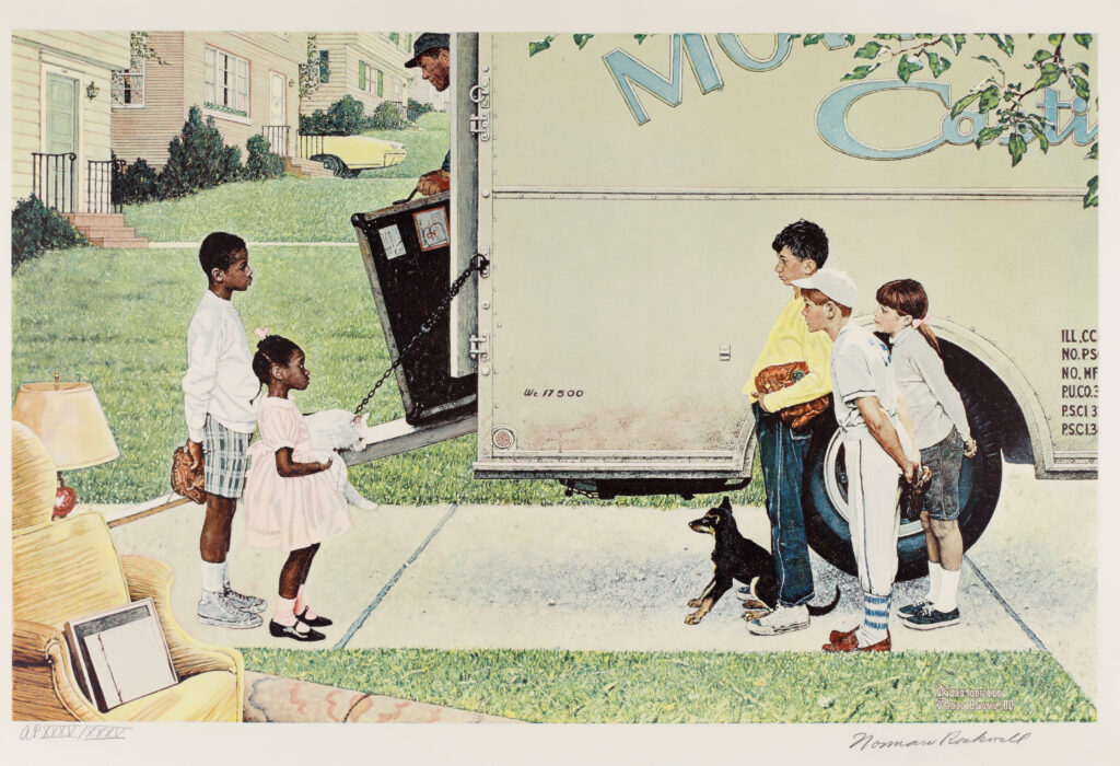Norman Rockwell. New Kids in the Neighborhood, 1967. Norman Rockwell Museum Collection
