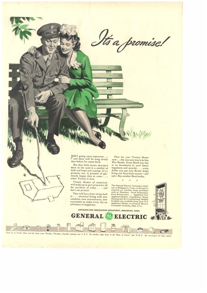 Publicidad de General Electric: It’s a promise, 1945. Colección particular, Barcelona
