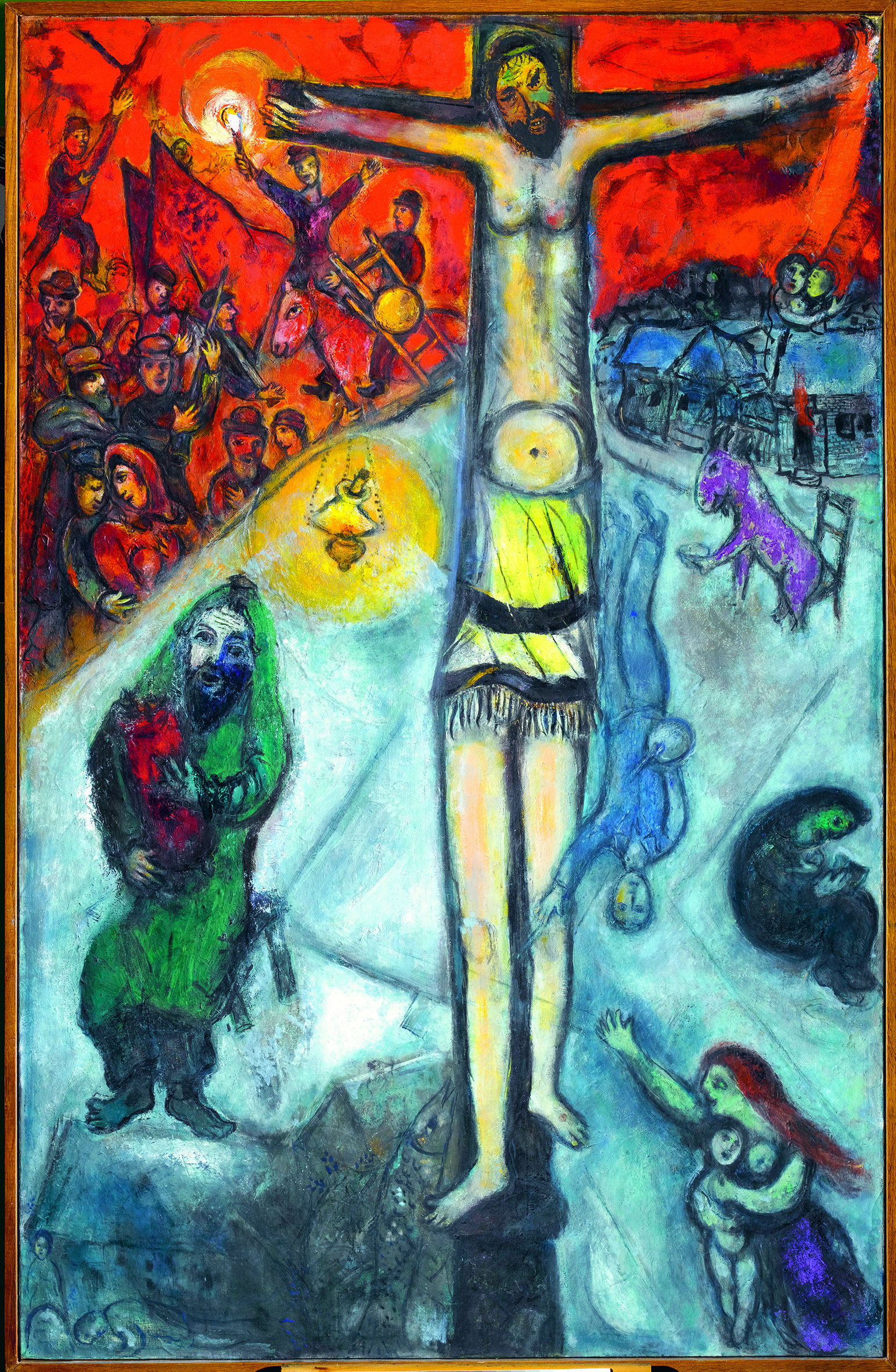 Marc Chagall. Résurrection, 1937-1948. Musée National Marc Chagall, Niza. Depósito del Centre Pompidou, Musée National d’Art Moderne / Centre de Création Industrielle, París. Dación, 1988 DMBMC1990.1.1; AM 1988-71 © Marc Chagall / VEGAP, Madrid, 2024 © RMN-Grand Palais (musée Marc Chagall) / Gérard Blot