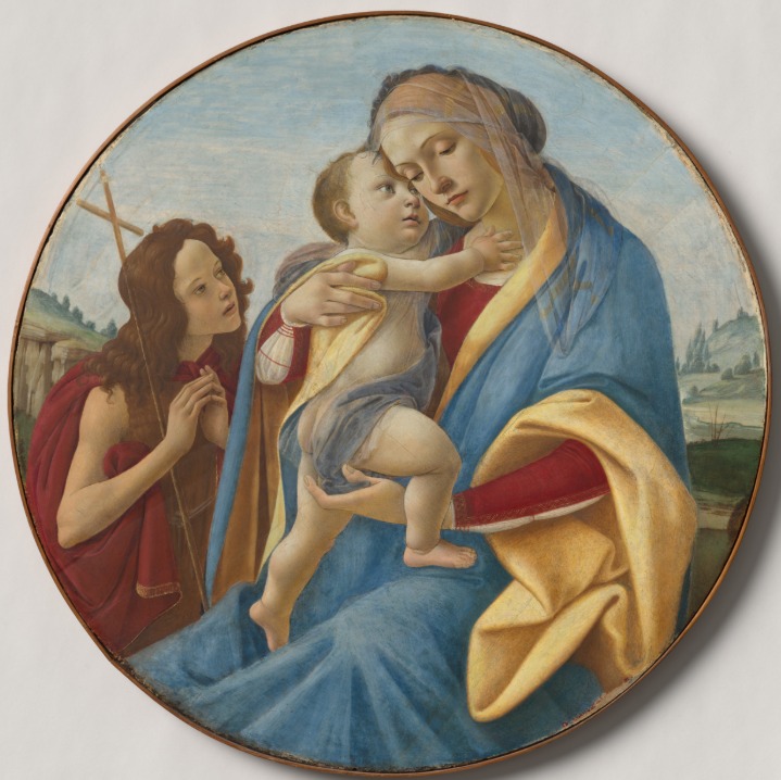 Sandro Boticelli. Virgen y Niño con san Juan Bautista, hacia 1490. Cleveland Museum of Art