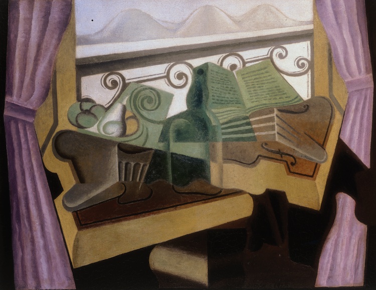 Juan Gris. La fenêtre aux collins, hacia 1923
